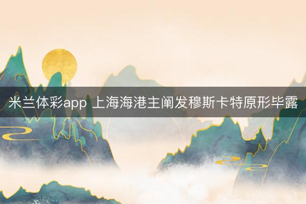 米兰体彩app 上海海港主阐发穆斯卡特原形毕露